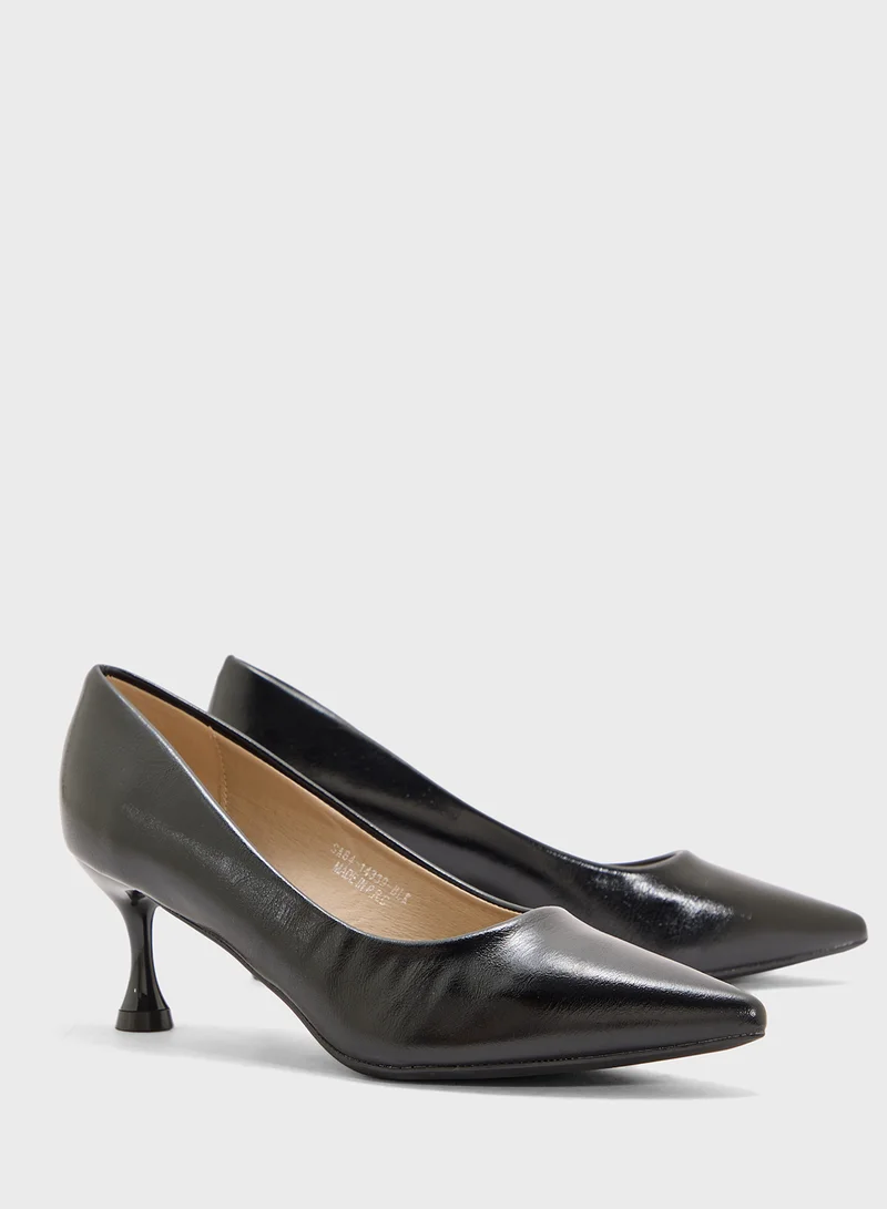 SD.Felano Mid Heel Pointed Pump