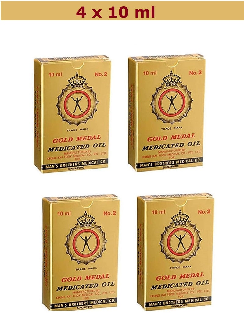 GOLD MEDAL Medicated Oil 10 ml Pack Of 4  - Image 1