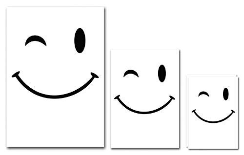 UDNAG Untearable Waterproof Stickers 155GSM 'Smiley | Emoji' A4 x 1pc, A5 x 1pc & A6 x 2pc - Image 4