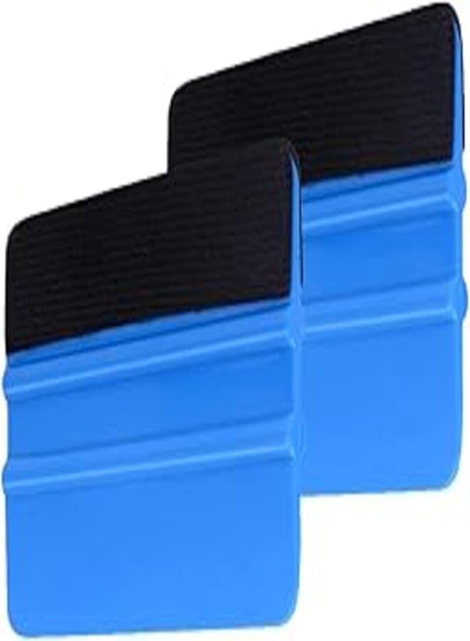 Blue Vinyl Scraper 4 inch Felt Edge Squeegee for Vinyl Window Tinting Sign Marking Film Installing Decal Applicator Tool Wallpaper Smoother Vinyl Wrap Film Plastic Accessories Wrapping Cars