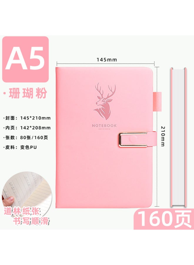 Amari A5 Notebook Business Office Work Meeting Recording Book Simple Buckle Thickened Notepad Printable Logo - Image 1
