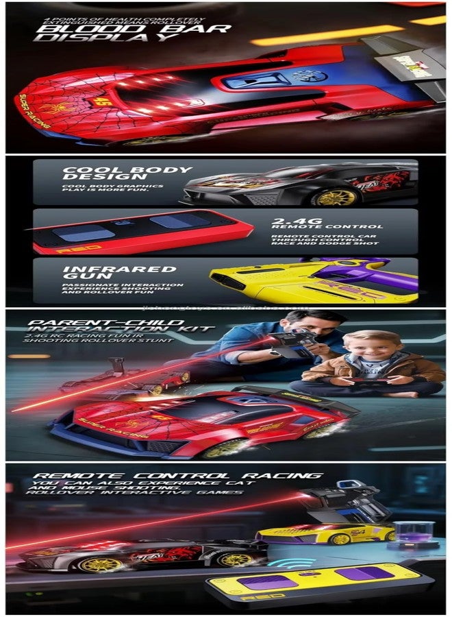 Magicwand 2-Player Infrared Battle RC Car Toy with Dual Remotes | Shoot & Knock-Down Action Game | Time-Bound Dodge & Shoot Knock-Down Game | Interactive Racing & Target Toy for Kids - Image 3