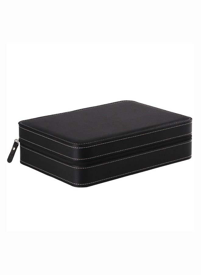 Yolu 10 Slot Luxury PU Leather Watch Box, Portable Zippered Travel Watch Case Storage - Image 3