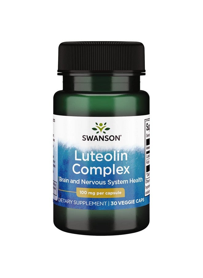 SWANSON Luteolin Complex W/Rutin Brain Support Supplement Promoting Memory Mood & Cognitive Health Natural Formula To Help Maintain Nervous System (30 Veggie Capsules) - Image 2