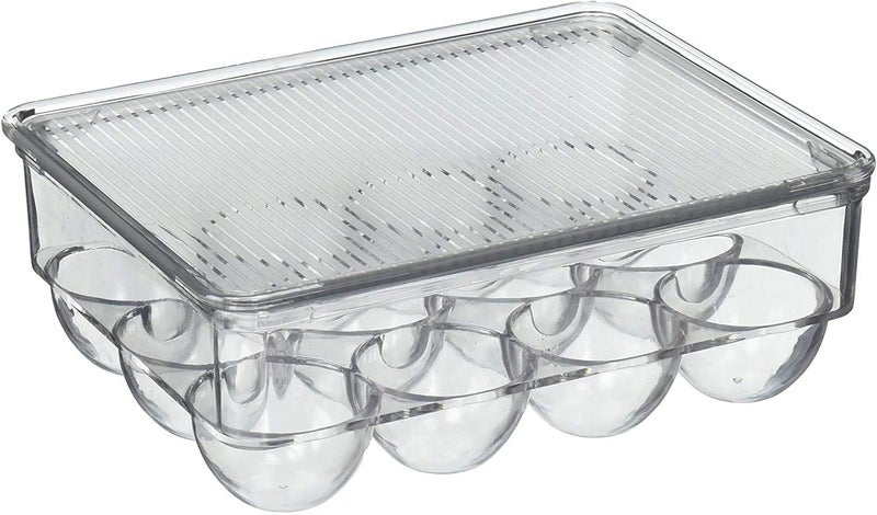 INKULTURE Acrylic Egg Storage Box or Egg Trays for Refrigerator with Lid Handles Egg Tray Box for 12 Egg Square Shape Clear Unbreakable - Image 5