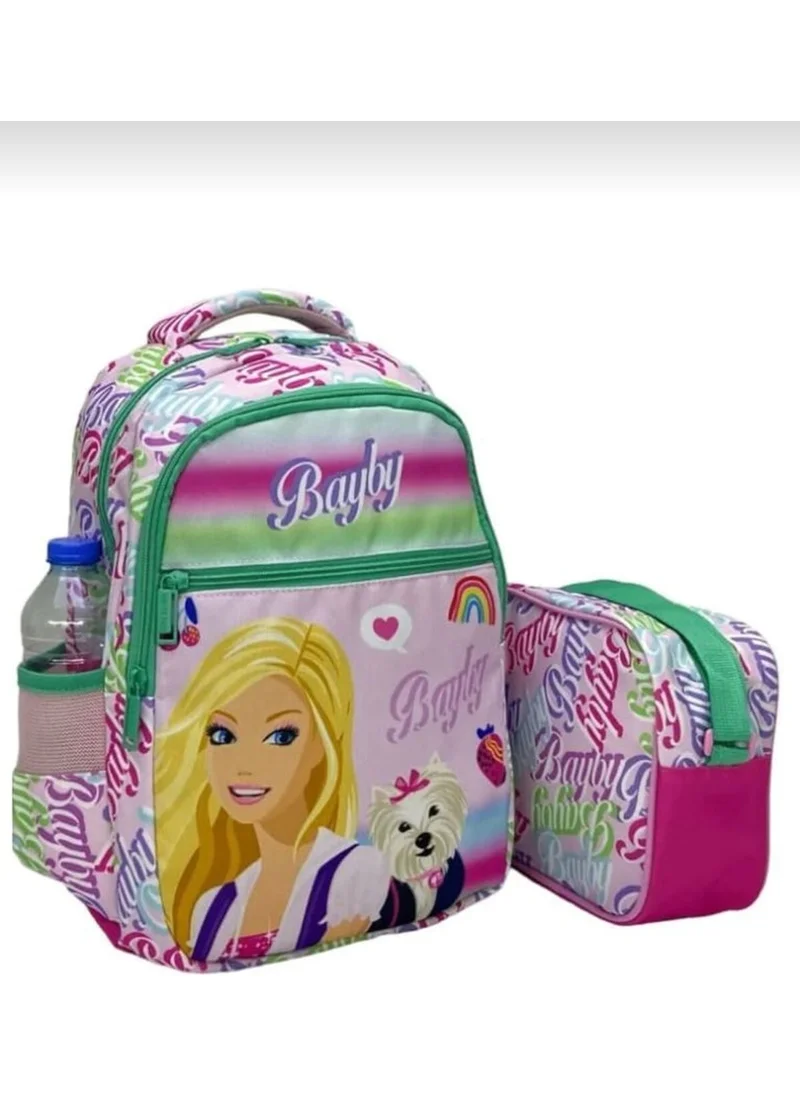 Tezzgelsin Sugar Girl Bayby Patterned 3 Compartment and Lunch Bag Girls Primary School Backpack and School Bag
