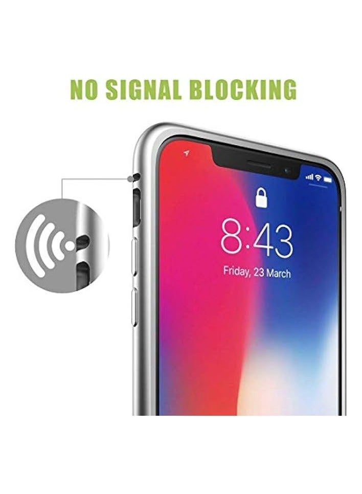 PROMASS Clear Hybrid iPhone X Case Thin Tempered Glass Back cover and Soft Silicone Rubber Bumper Frame for Apple Iphone X white - Image 2