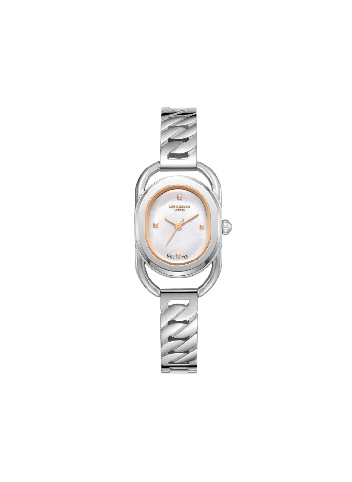 لي كوبر Lee Cooper LC08056.520 Women's Analog Display Watch & Metal Strap Silver