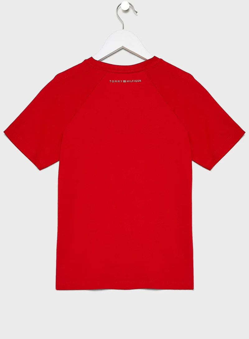 TOMMY HILFIGER Youth Logo Mesh T-Shirt