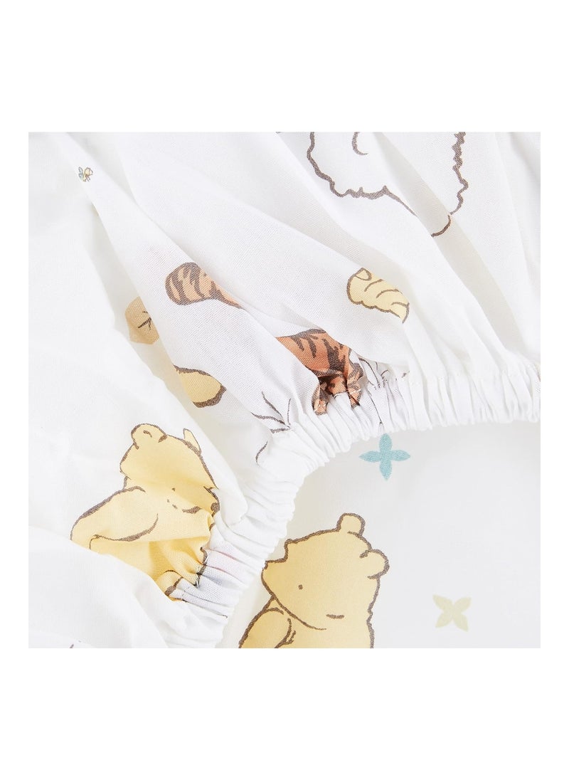 Disney - Winnie The Pooh Classic Pooh Cotton Fitted Crib Sheet - Image 1