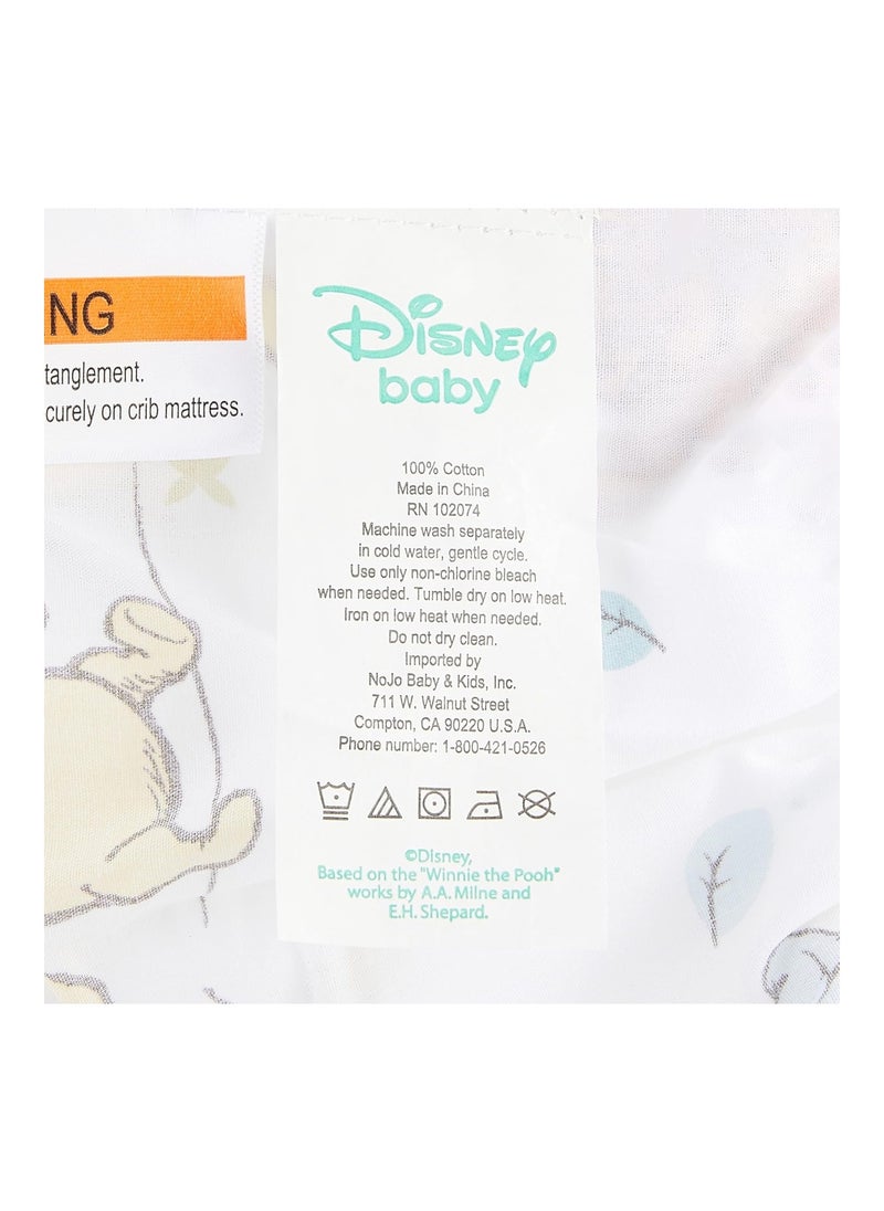 Disney - Winnie The Pooh Classic Pooh Cotton Fitted Crib Sheet - Image 1
