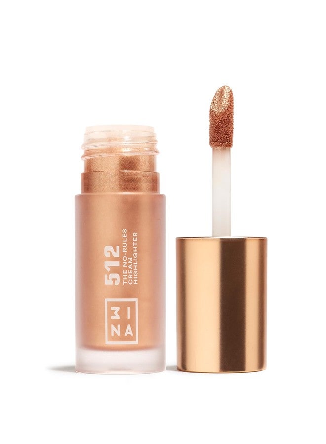 3INA MAKEUP - The No-Rules Cream Highlighter 512 - Liquid Highlighter Pearly gold for Eyes Lips & Cheeks w Sweet Almond Oil - Image 1