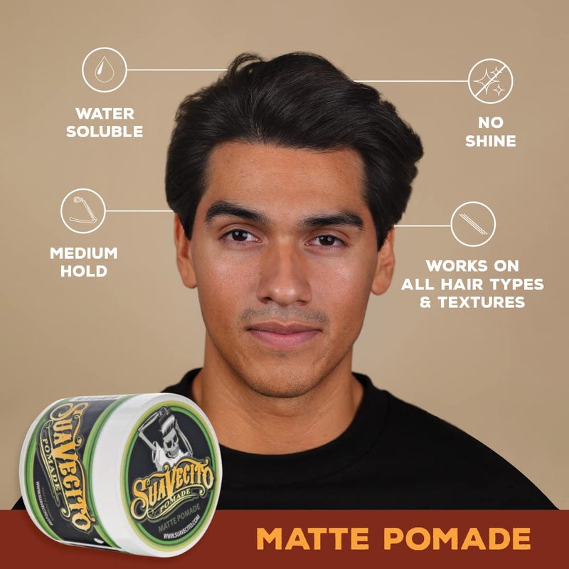 Suavecito Pomade Matte (No Shine) Formula 5 oz, 1 Pack - Medium Hold Hair Pomade For Men - Matte Hair Paste For Natural Texture Hairstyles - Image 5