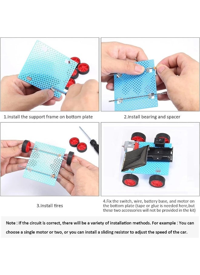 Electric Solar Car Model School Project Startup Kit - Activate Learning And Fun Science Experiment DIY Circuit Learning Set.