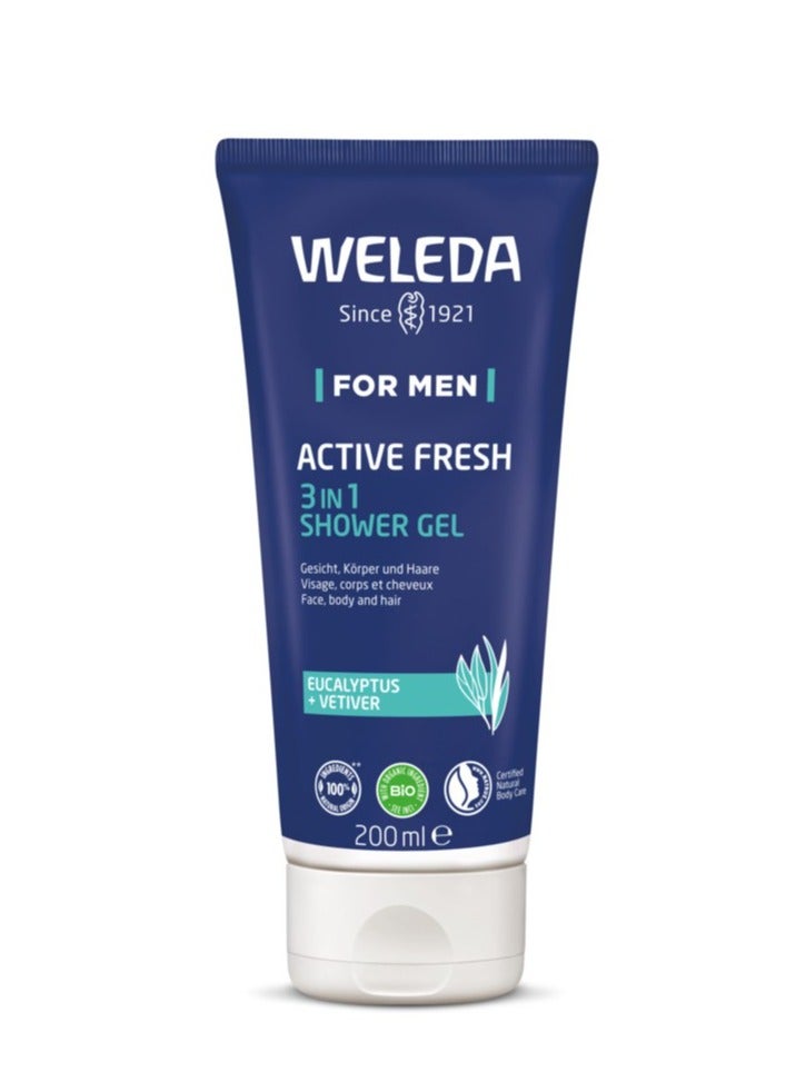 Weleda For Men Active Fresh 3 in 1 Shower Gel