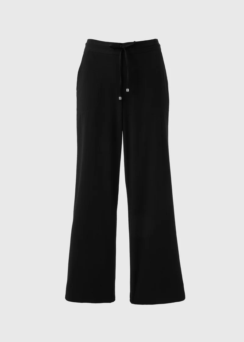 Matalan Black Wide Leg Drawstring Trousers
