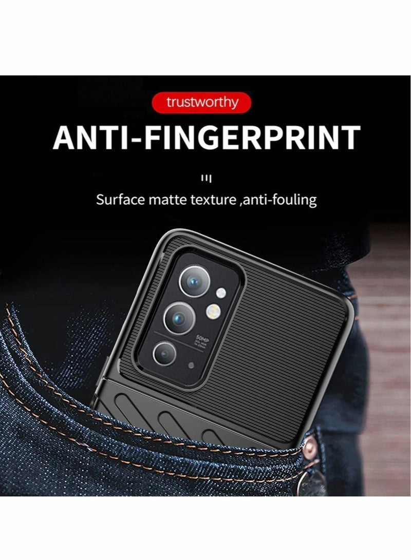 كابتن تيك for Oneplus 9RT Case, 1+ 9RT Case with Screen Protector Shock Absorption Anti Scratch Heavy Duty Durable Drop Protection Cell Phone Cover, Accurate Cutout, Easy Installation(Black, 2 Pieces) KSA | Riy - Image 3