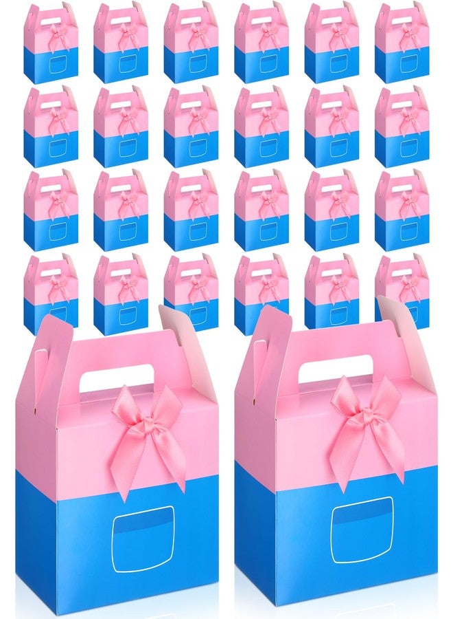 YooNotee 24 Pack Cartoon Girls Happy Birthday Party Gift Boxes Decorations Pink Cartoon Candy Boxes with Bow Colorful Goodie Bags for Birthday Party Favors - Image 1