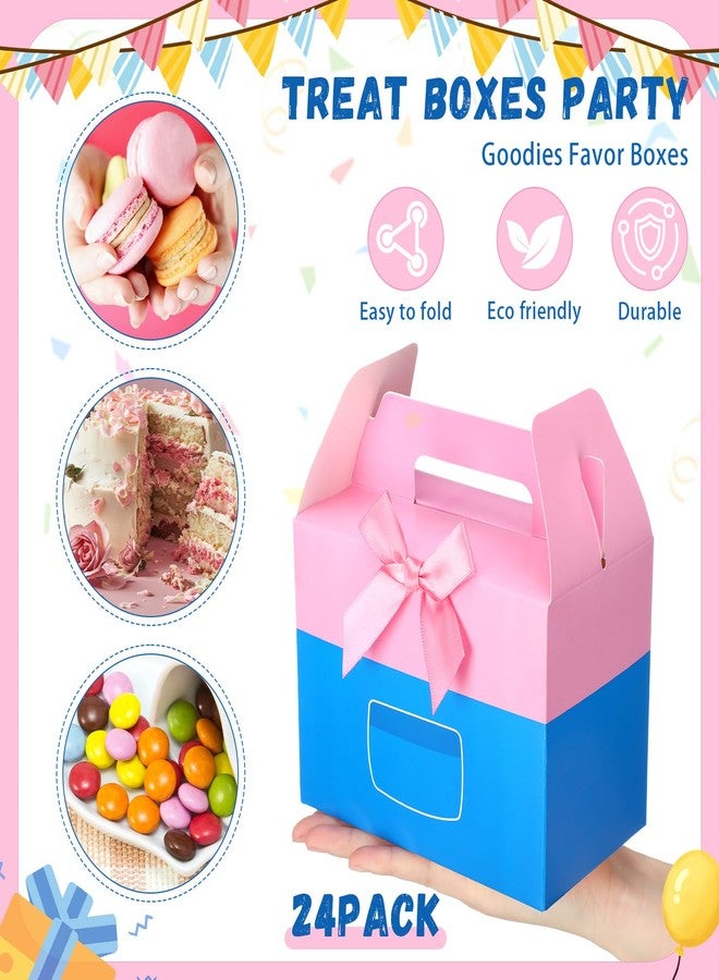 YooNotee 24 Pack Cartoon Girls Happy Birthday Party Gift Boxes Decorations Pink Cartoon Candy Boxes with Bow Colorful Goodie Bags for Birthday Party Favors - Image 4