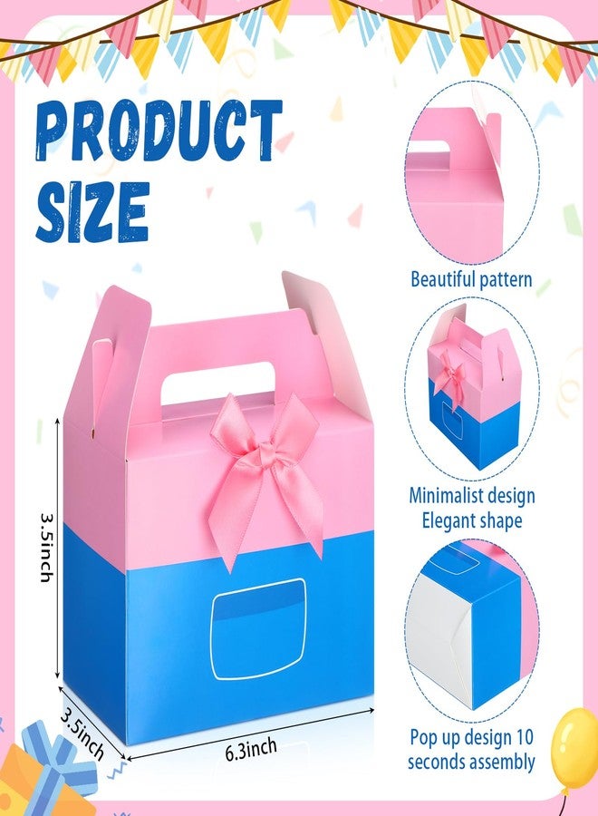 YooNotee 24 Pack Cartoon Girls Happy Birthday Party Gift Boxes Decorations Pink Cartoon Candy Boxes with Bow Colorful Goodie Bags for Birthday Party Favors - Image 2