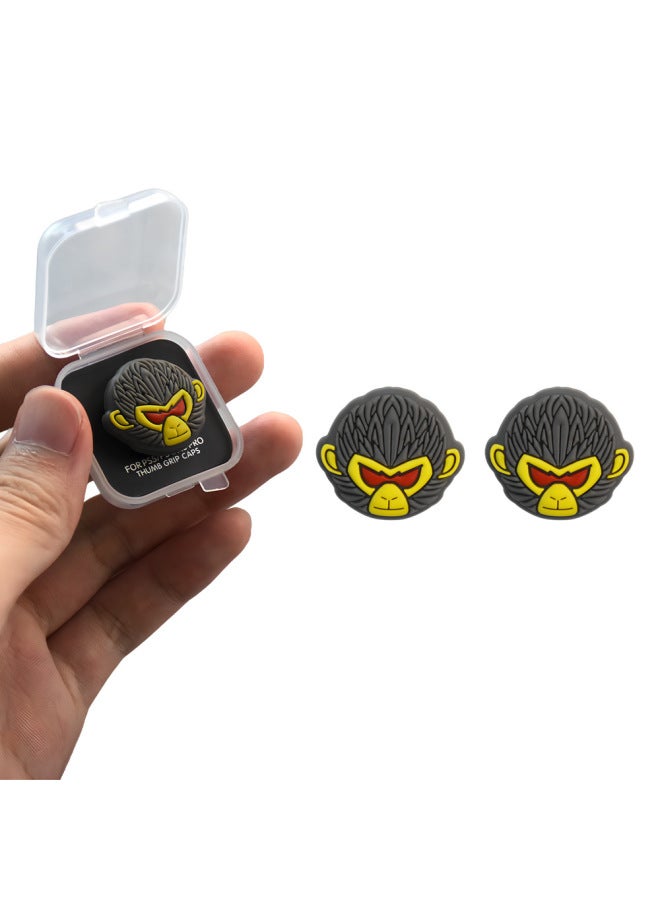 Two Pack Black Myth Goku PS5 Handle Rocker Cap Switchpro Key Protective Case Xbox Silicone Cap-Product Color:Brown Monkey* Black Packaging  - Image 4