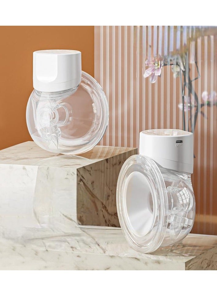 Breast Pump,Electric Breast Pump,Portable Hands-Free Breast Pump Wearable,3 Mode 10 Levels Memory Function Rechargeable Milk Extractor with Massage and Breastfeeding Pumping Mode,Smart LED Display - Image 1