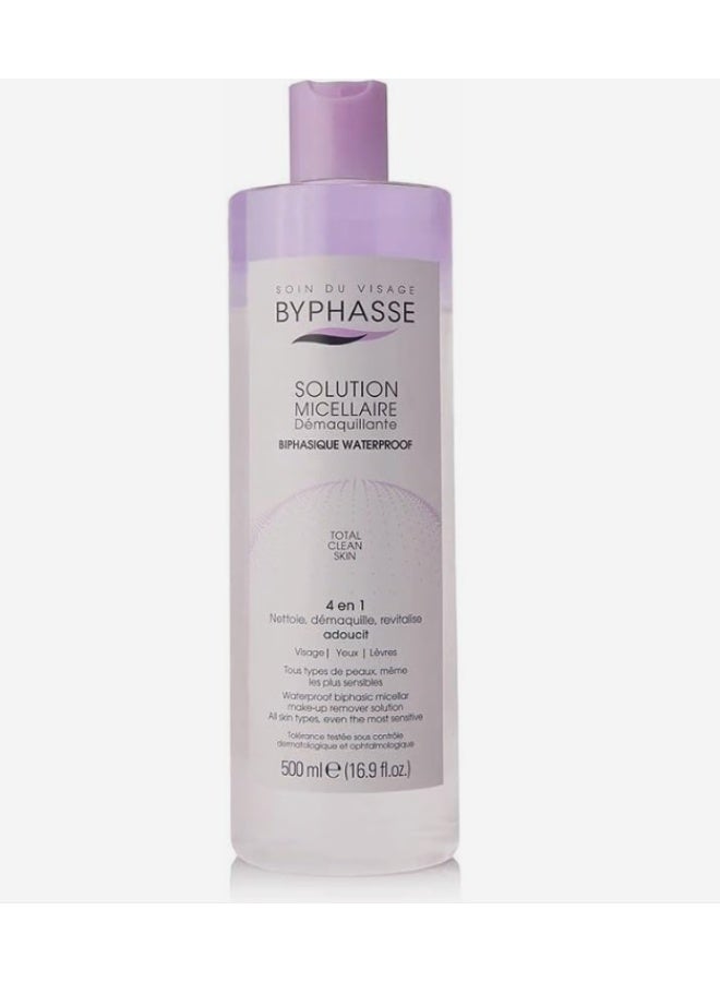 Byphasse Biphasic Micellar Cleansing Solution – Dual-Action Makeup Remover, 500ml