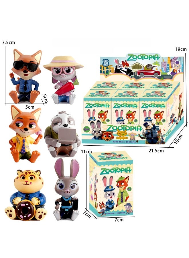 عام زوتوبيا نموذج سطح المكتب الديكور الثعلب نيك أرنب ضابط شرطة الكرتون صندوق أعمى دمية - Image 2