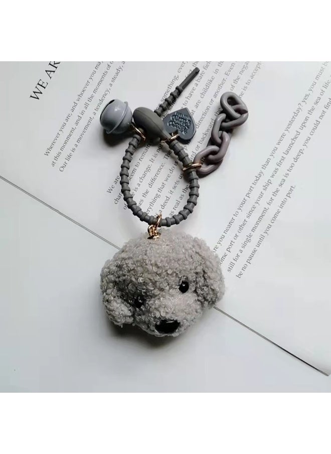 NIBEMINENT Beaded Phone Lanyard, Anti Lost Removable Wrist Strap,Cartoon Teddy Bear Plush Toy Bracelet Pendant, Phone Keychain Lanyard 