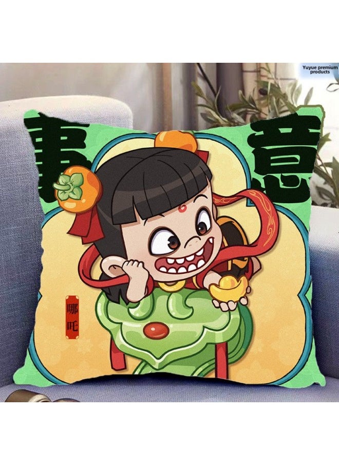 What Kind Of Pillow Around What Kind Of Pillow What Kind Of Magic Boy 2 Sea Ao Bing Ao Guang Ao Leap Shen Male Leopard Animation Gift Can Be-Specifications:1-Color:60*60cm (luxury)-bright Satin  - Image 1