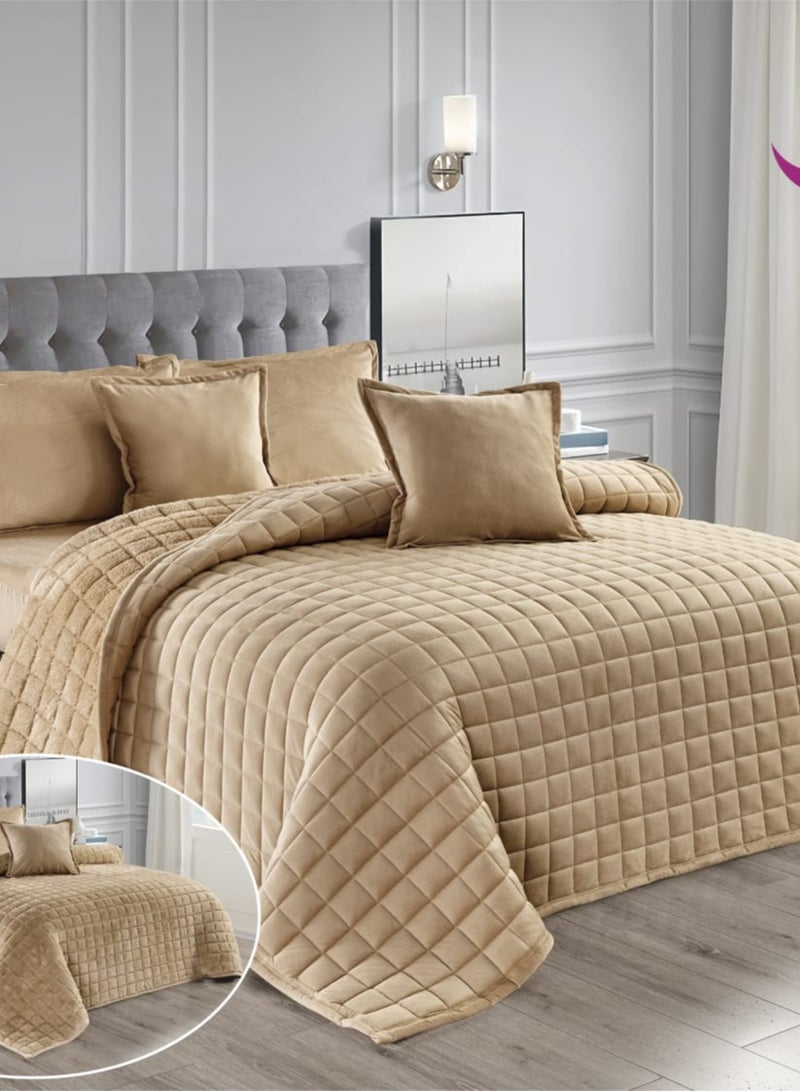 مفرش مضغوط مخمل مشجر شتوي مزدوج