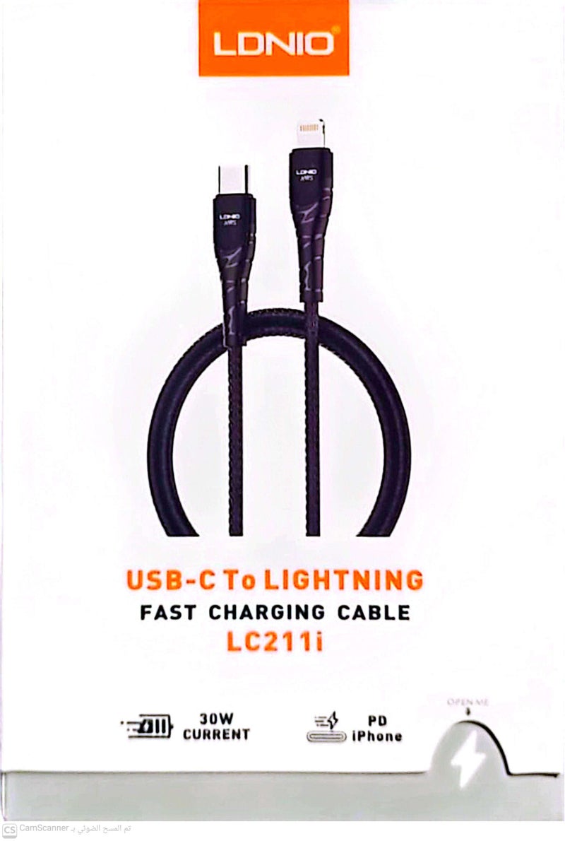 كابل شحن سريع من نوع Type C إلى Lightning من LDNIO