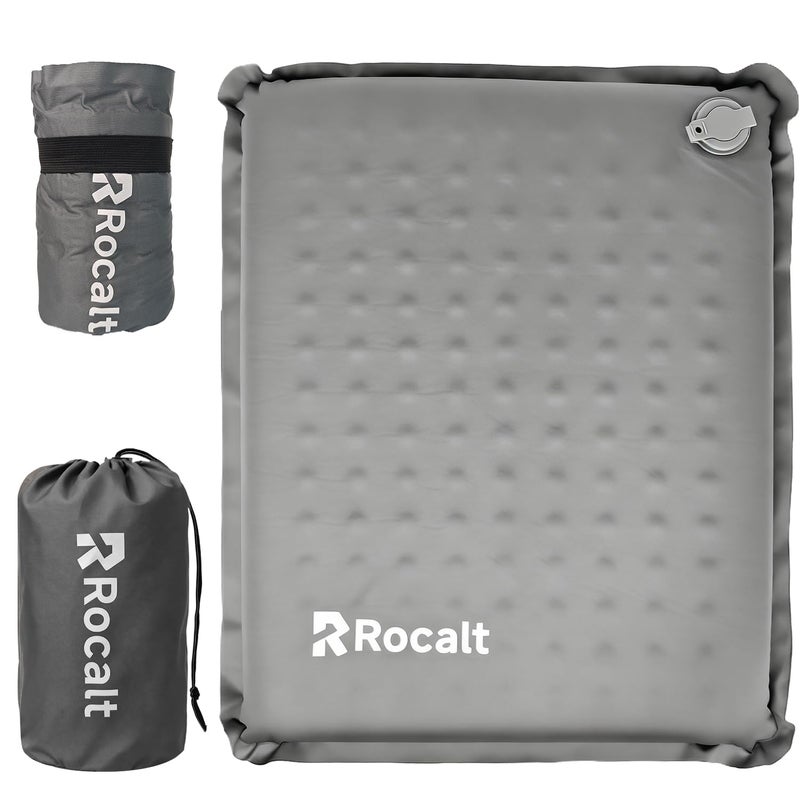 Rocalt Inflatable Seat Cushion, Self-Inflating Memory Foam Airplane Seats Cushion, Portable Air-Foam Stadium Cushion, Lightweight & Compact Bleacher Seat Cushion for Sports Events - Image 1