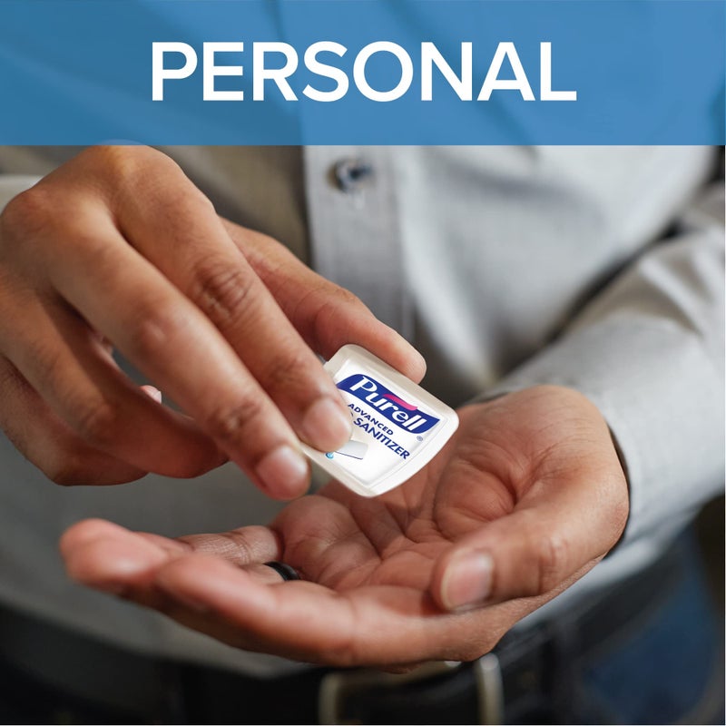 Purell جيل مطهر اليدين المتقدم من بيوريل، خالي من العطور، 500 عبوة سفر بحجم الاستخدام الفردي - 9630-5C - Image 3