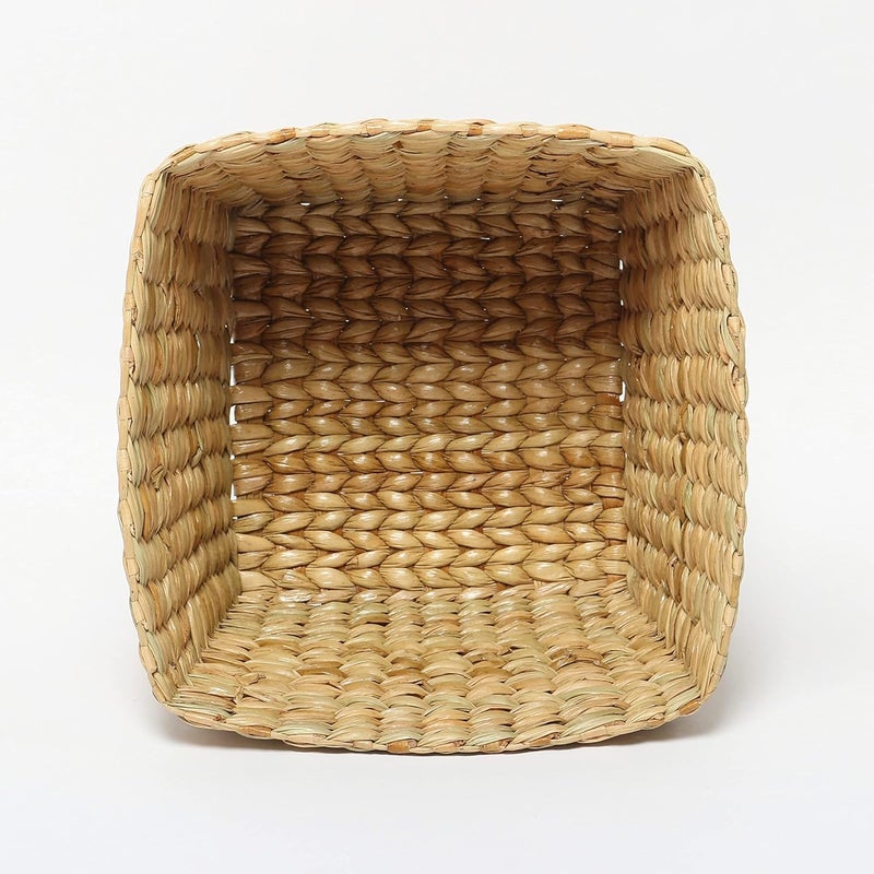 HabereIndia Habere India All the Cultures Fabricating India Seagrass Waste Bin | Paper Bin | Trashcan - Home & Office Dry Waste Dustbin Basket (Beige, 22 * 22 * 15 CM.) - Image 4