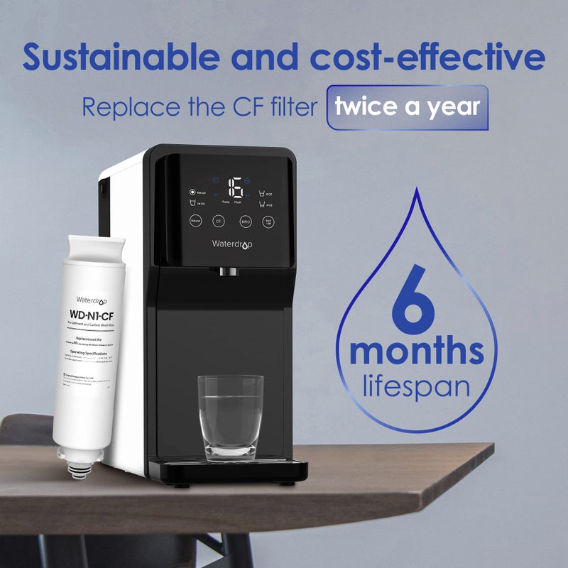 Waterdrop Wd-N1-Cf Water Filter  Replacement For N1 Countertop Reverse Osmosis System  6-Month Lifetime - Image 5