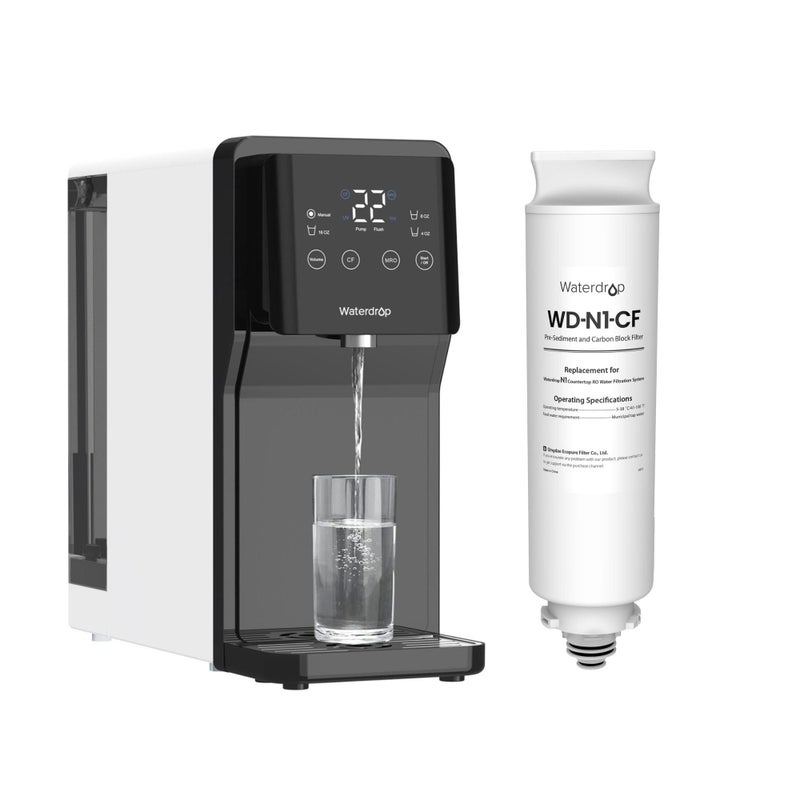 Waterdrop Wd-N1-Cf Water Filter  Replacement For N1 Countertop Reverse Osmosis System  6-Month Lifetime - Image 1