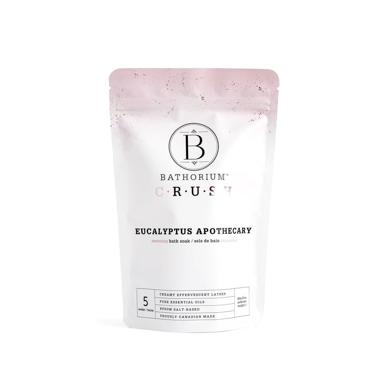 Bathorium Eucalyptus Apothecary Crush Muscle Recovery Bath Soak Eucalyptus Tea Tree Oils PostWorkout Sinus Relief pHBalanced 5 Baths 21 oz - Image 1