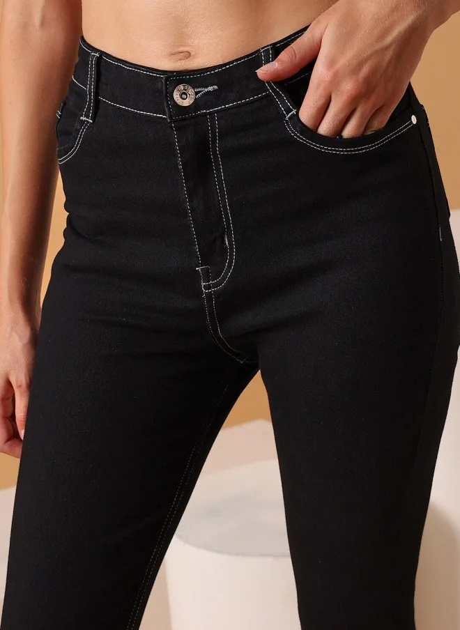 STREET 9 Slim Fit Dark Stretchable Jeans for Women