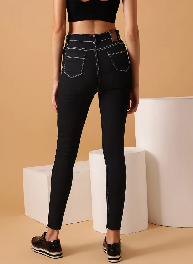 STREET 9 Slim Fit Dark Stretchable Jeans for Women