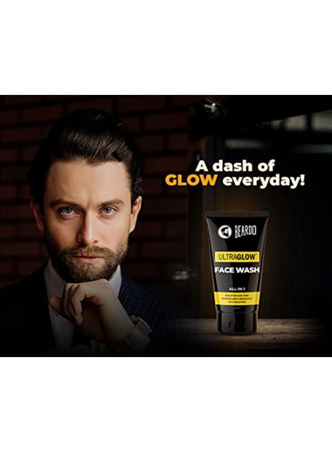BEARDO Ultraglow Facewash For Men, 100 Ml (Pack Of 2) - Image 5