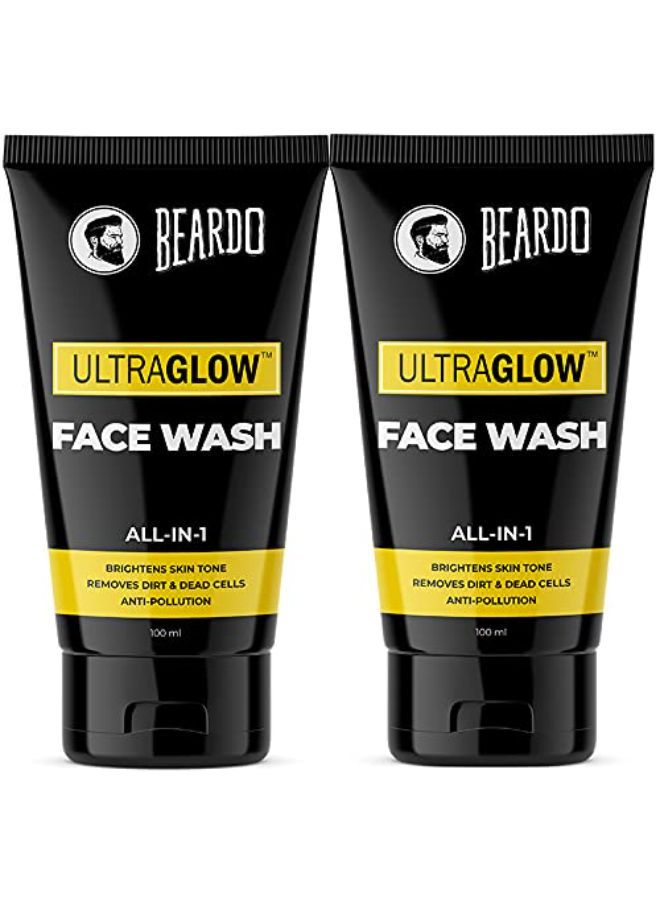BEARDO Ultraglow Facewash For Men, 100 Ml (Pack Of 2) - Image 2