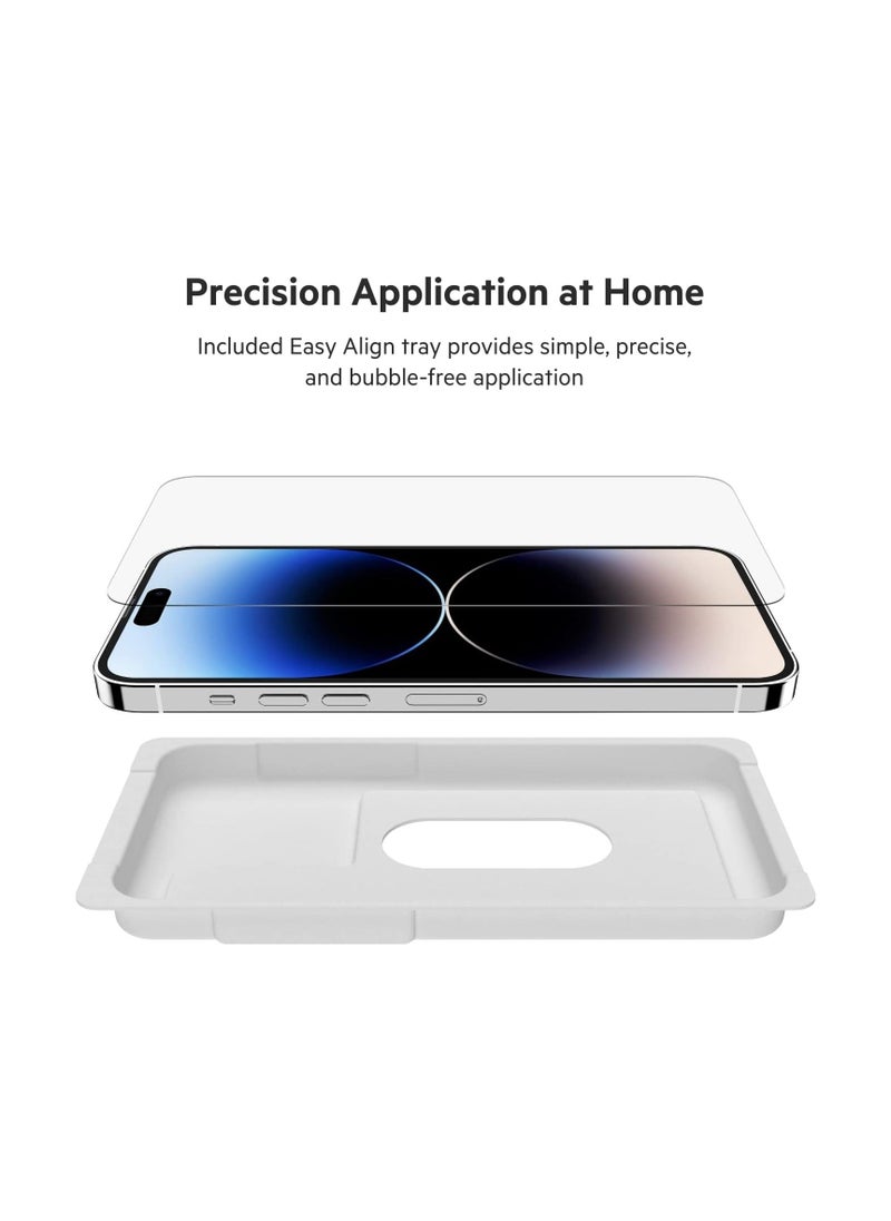 Raxoom UltraGlass iPhone 14 Pro Max Screen Protector, AntiMicrobial-Treated, Easy Bubble Free Application with Included Installation Guide Tray, 9H Hardness Tested - Image 5