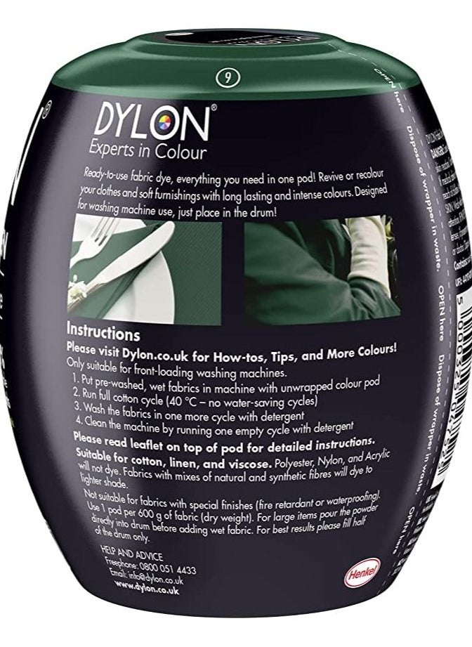 DYLON All In One Fabric Dye Pod Forest Green 350g  - Image 2