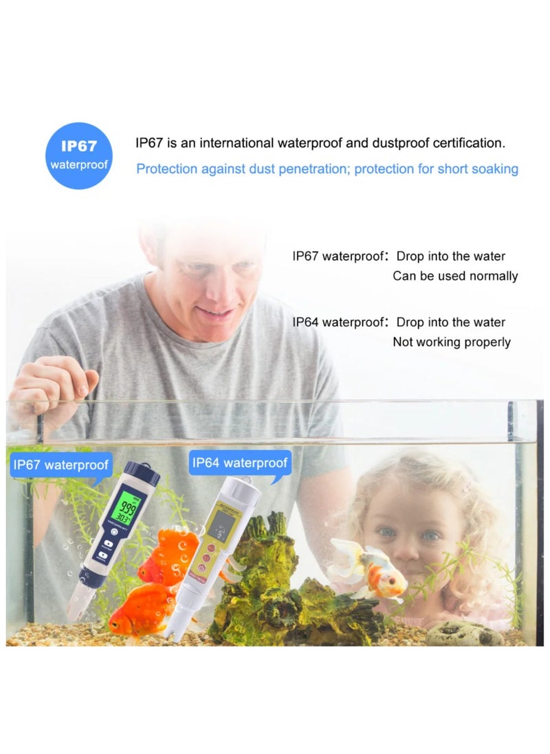 ELIKLIV - 5-in-1 Digital Water Quality Meter, 0.01 High Accuracy PH Tester Digital for Water TDS/EC/Salinity/Temperature/PH Pen, PPM Meter Water Tester for Drinking Water, Hydroponics, Plants, Aquariums and Swimming Pools - Image 1
