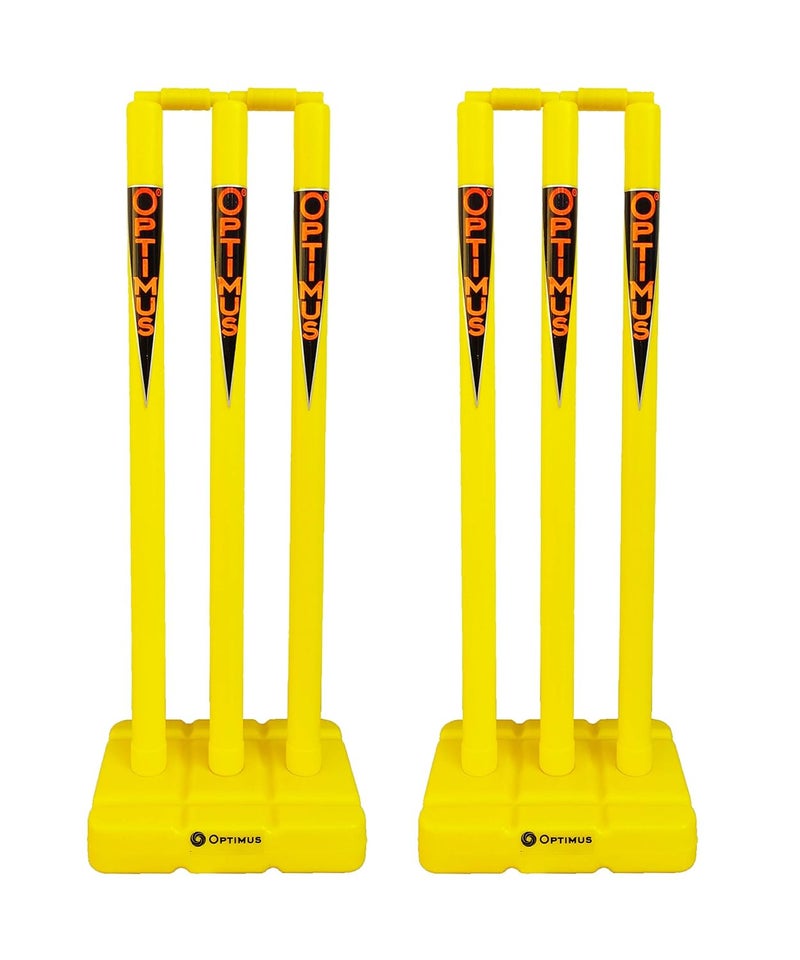 Optimus Optimus Full Size Cricket Plastic Stump Set 30 Inch 6 Stumps 2 Base 4 Bailsfor 12 Yr Above Tennis Ball Cricket Match  - Image 1