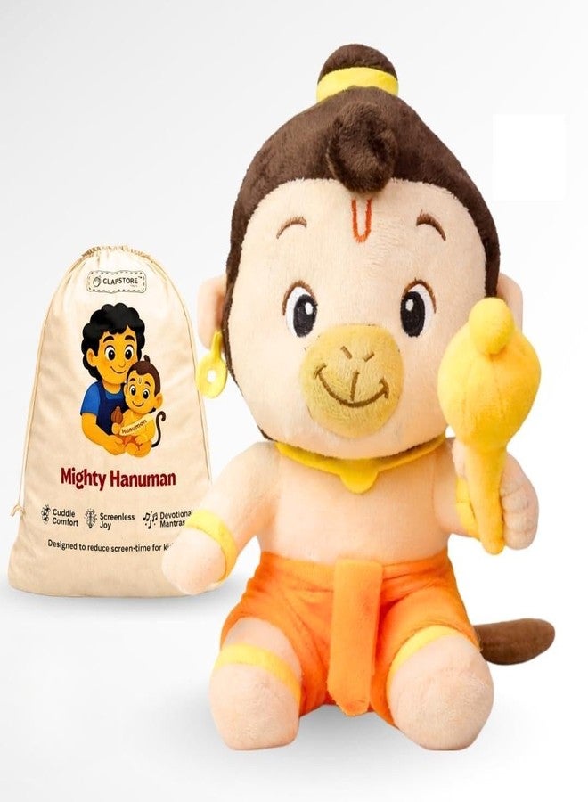 Clapstore Mantra Chanting Hanuman with Meditation Mode Interactive Musical Soft Stuffed Plush Toy | Non-Toxic, Safe | Best Birthday Gift for Newborn Kids (Boys, Girls) - Image 1