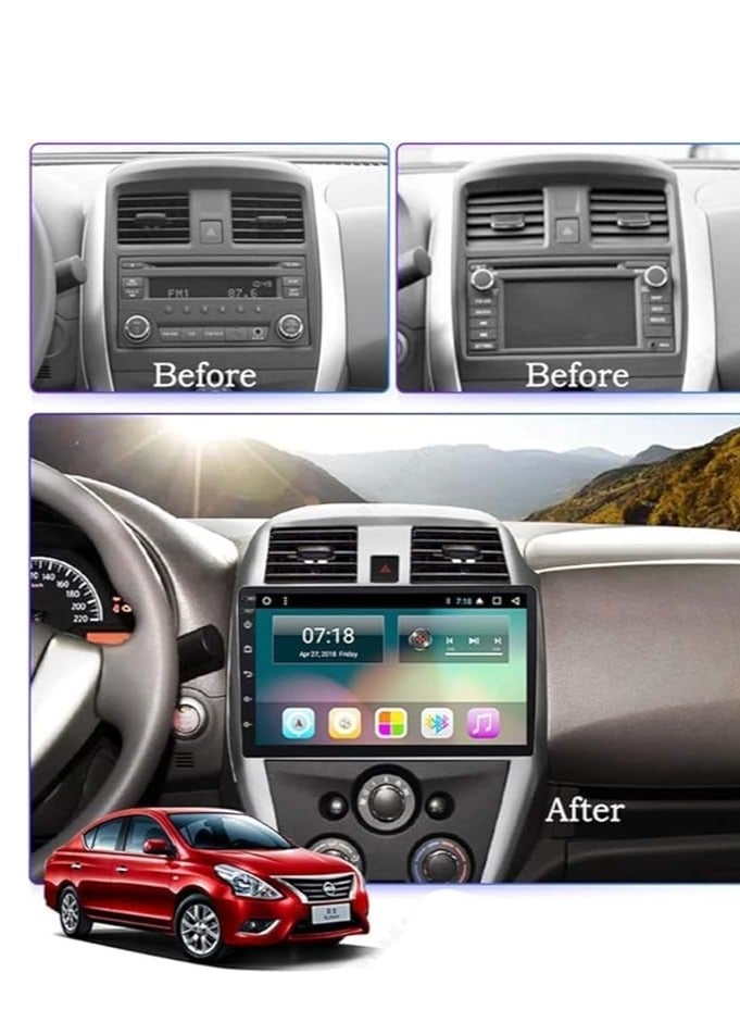 ستيريو سيارة أندرويد لسيارة Nissan Sunny 2014 2015 2016 2017 2018 2019 2GB RAM 32GB ROM 10 بوصة Apple Carplay، MirrorLink WiFi BT، DSP IPS شاشة تعمل باللمس مع كاميرا AHD متضمنة - Image 2