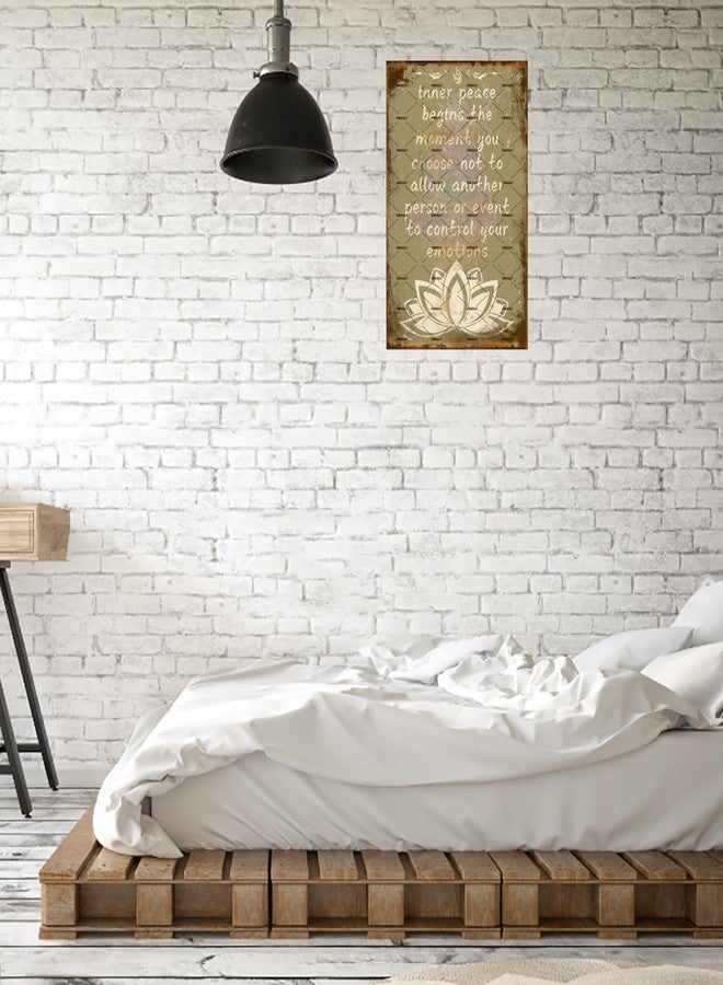 لوحة معدنية عتيقة من إيموهات، بتصميم زهور اللوتس، مستوحاة من التأمل والزن، مع اقتباسات ملهمة عن اليوغا، لتزيين المنزل، مناسبة للقهوة، والجراج، والمطبخ، والحمام، مقاس 8 × 12 بوصة. - Image 5