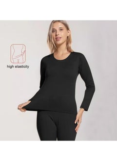 GGEROU Women's Thermal Underwear Breathable Set of Pants and Thermal Shirt Women, Shirt with Thin Bottom and U-Neck Thermal Underwear  - Image 3